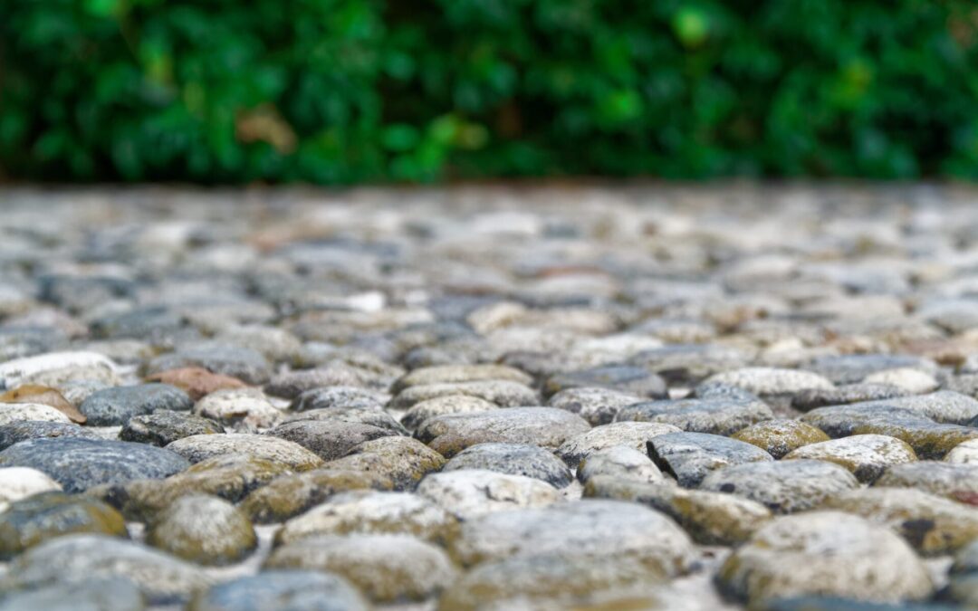 close-up of stone pavement