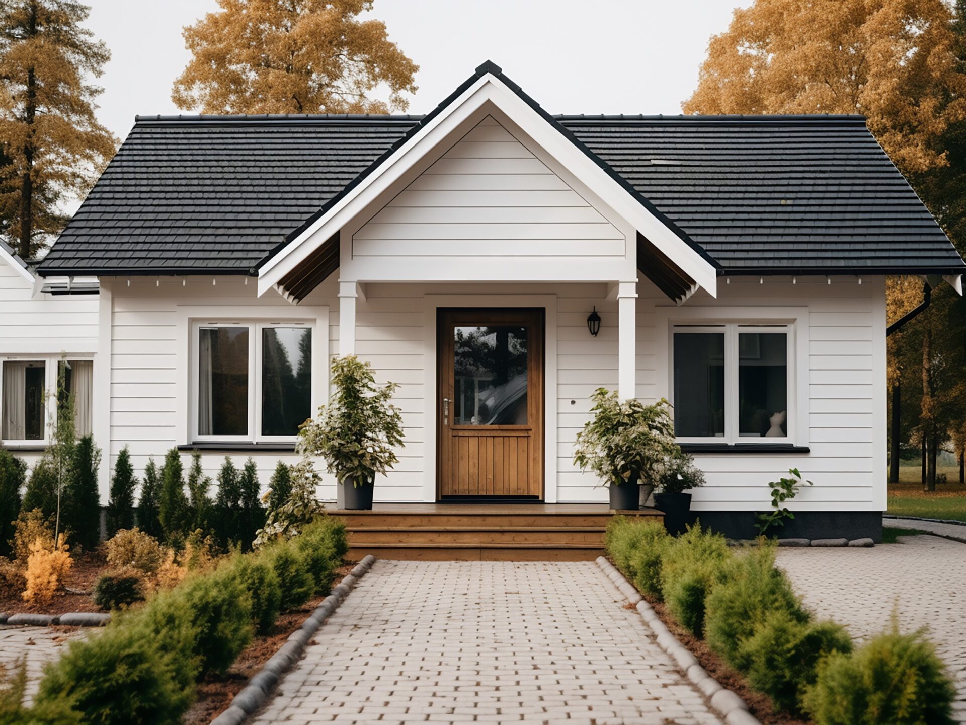 exterior of a beautiful white home 